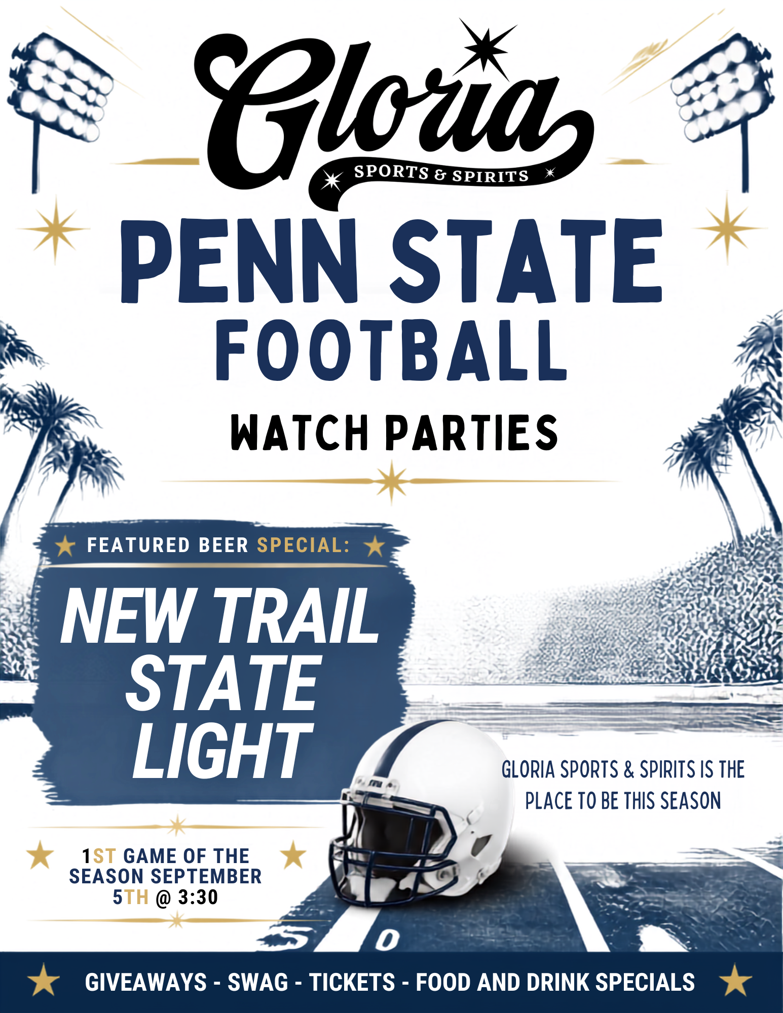 Gloria Sports & Spirits - PSU Football Watch Party Specials