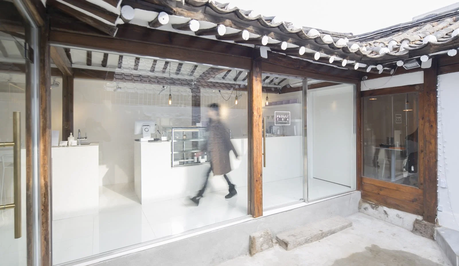 Shop seen from the courtyard side