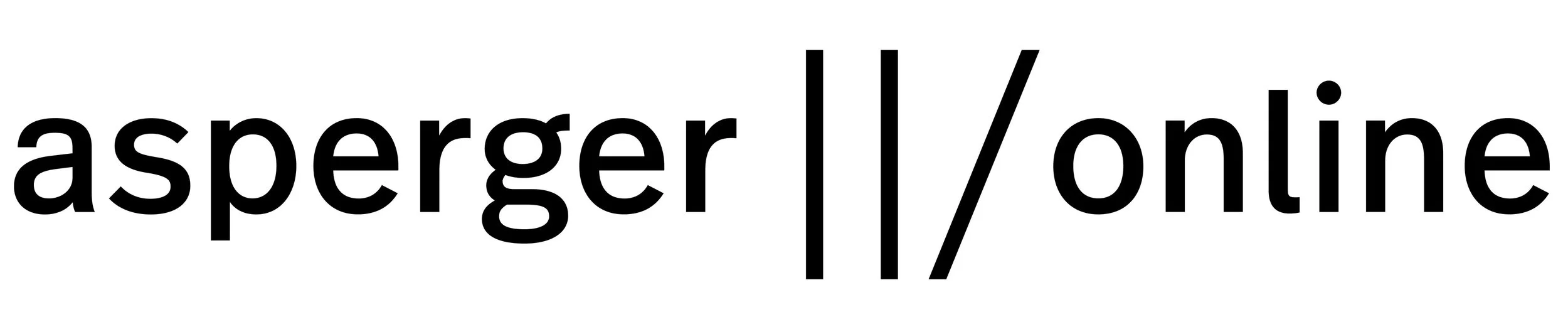 Logo di Asperger/V online in bianco e nero