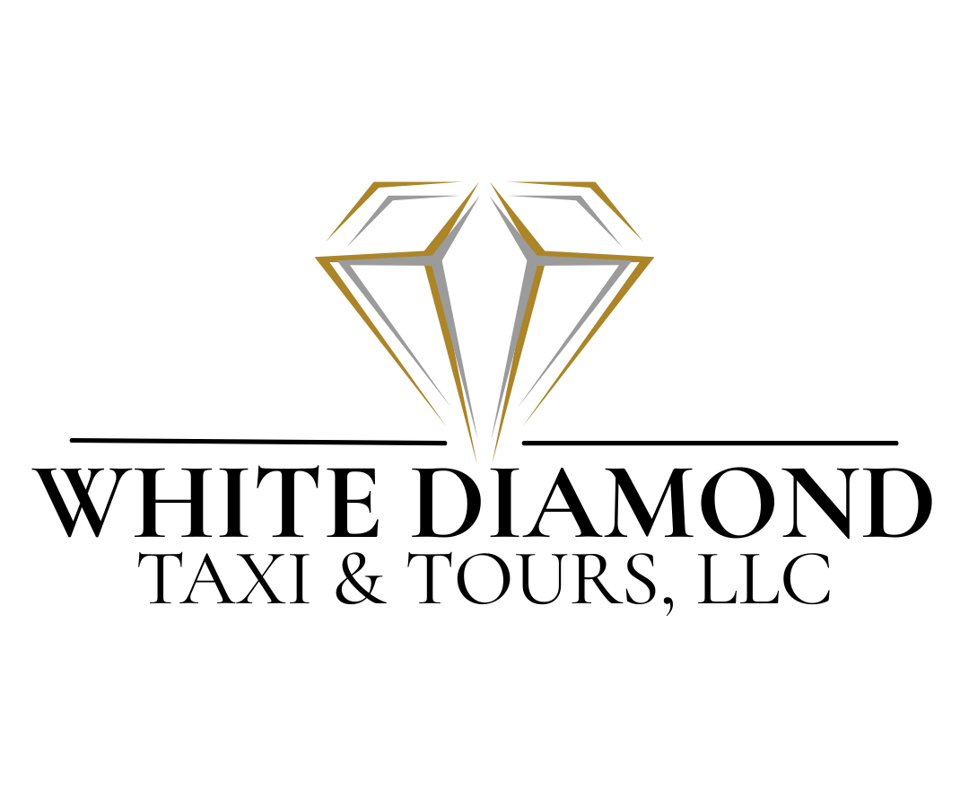 A logo of a diamond with black, silver, and gold colors.