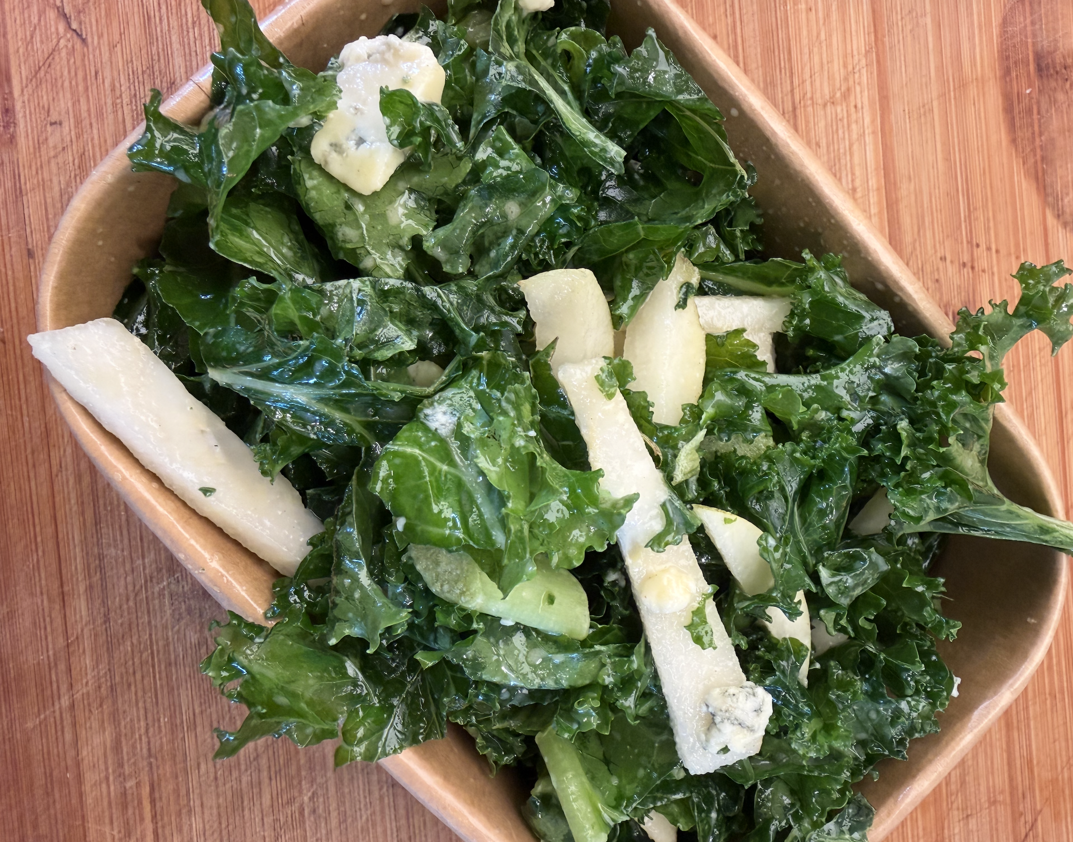Seasonal Side: Kale, Pear, Blue Cheese and Walnuts