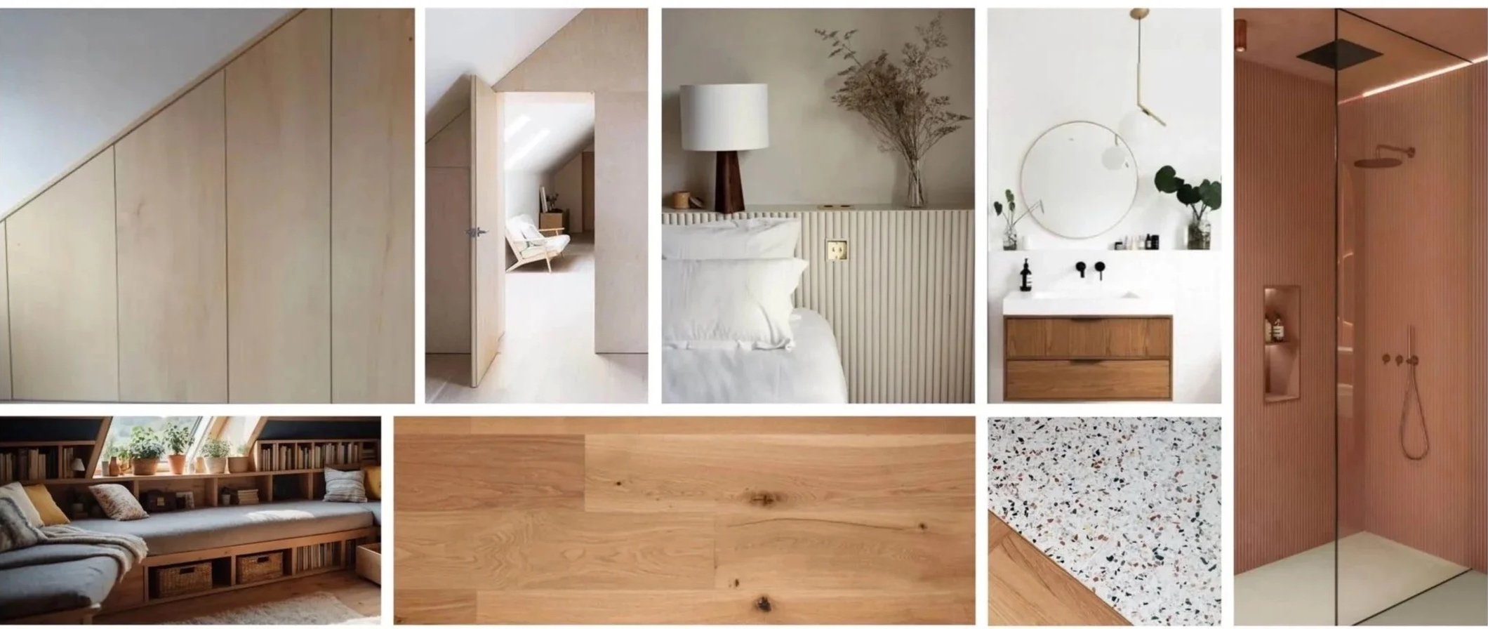 Moodboard chambre sous pente