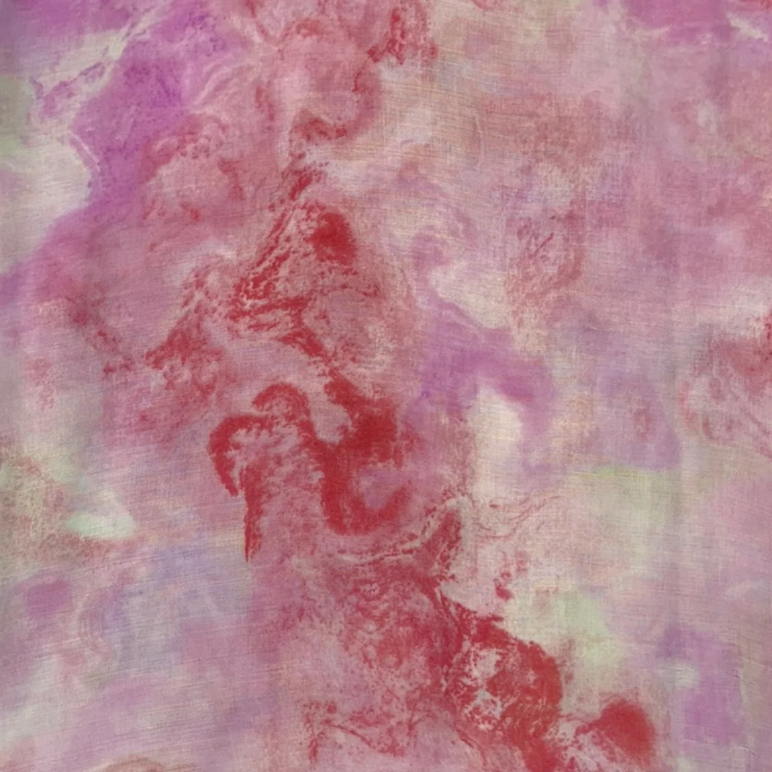 Soft Pastel Watercolour Marble Scarf - Red 2.webp