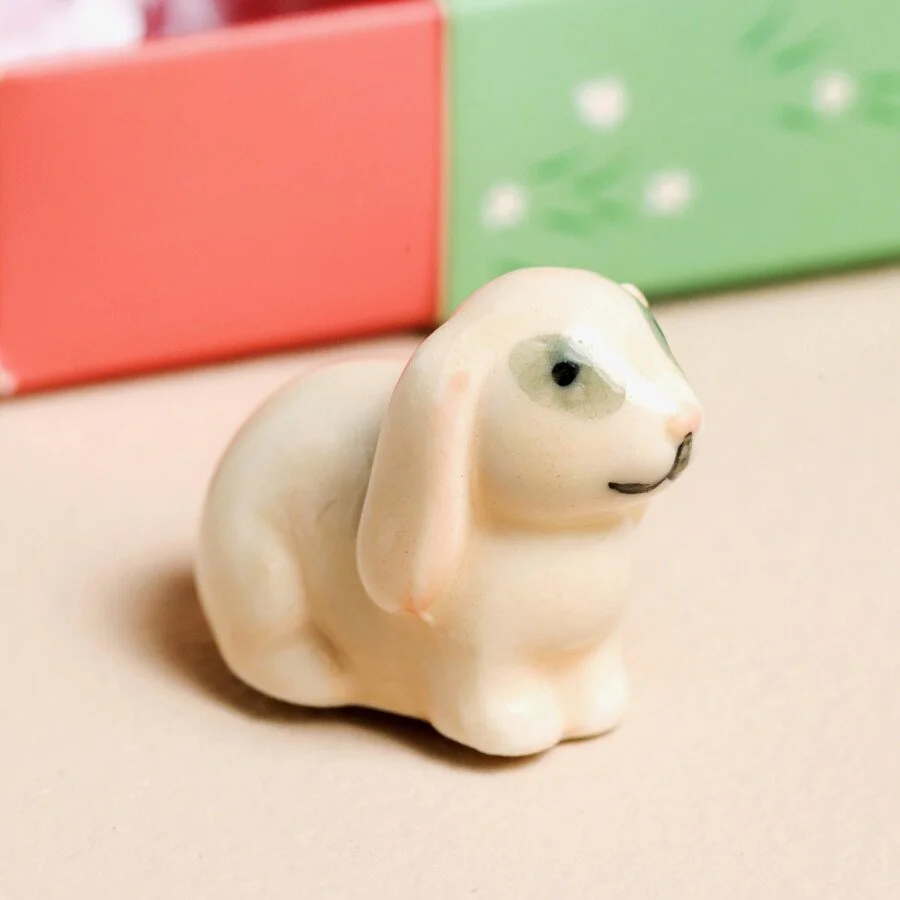 Tiny Matchbox Ceramic Bunny stood.jpeg