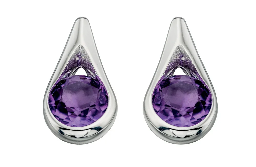 Amethyst Teardrop Earrings
