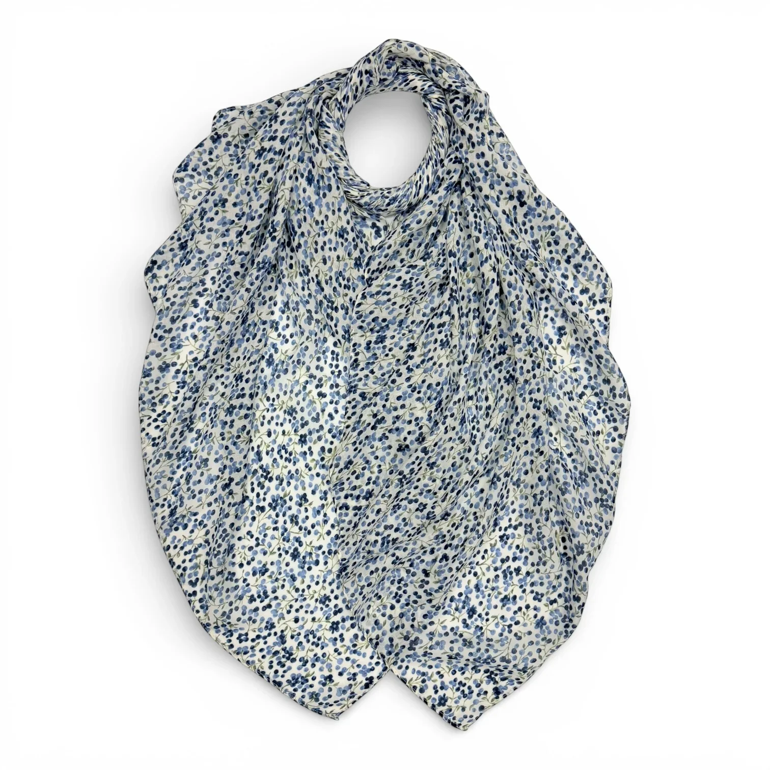 Floral Print Scarf - Blue