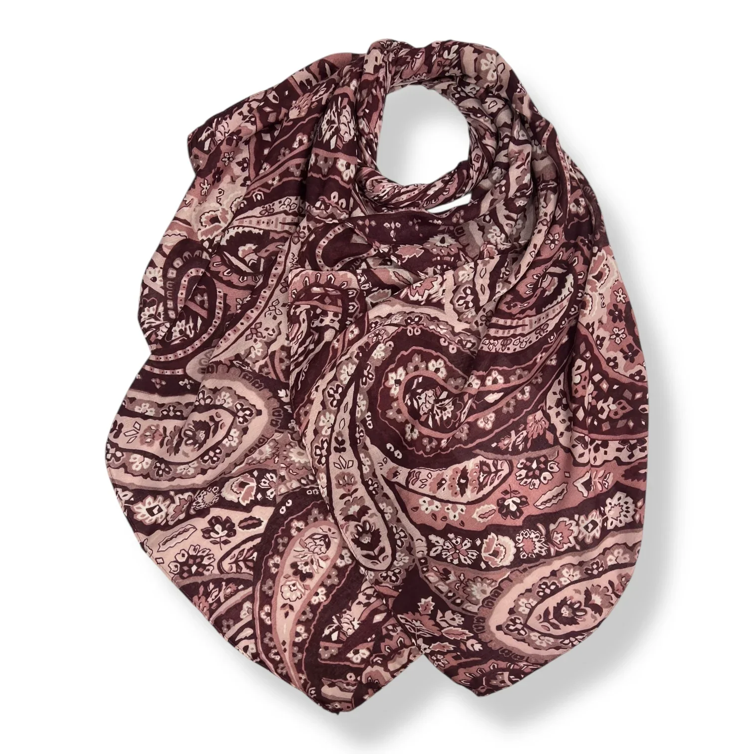 Paisley Scarf - Burgundy