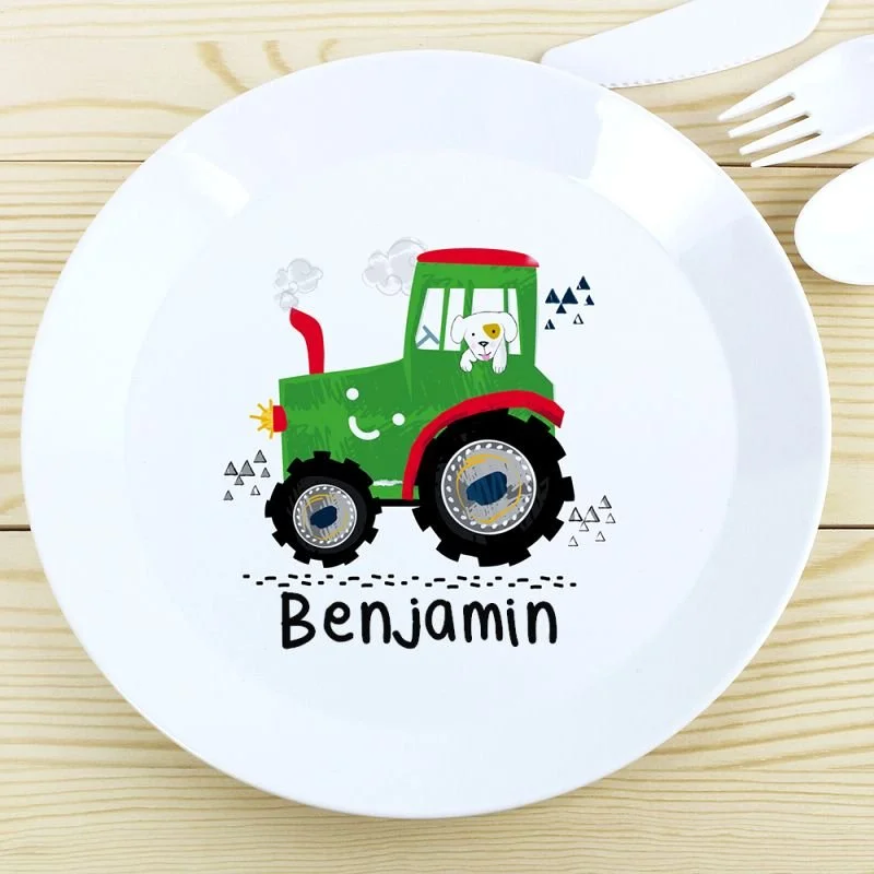 Personalised Tractor Plastic Plate