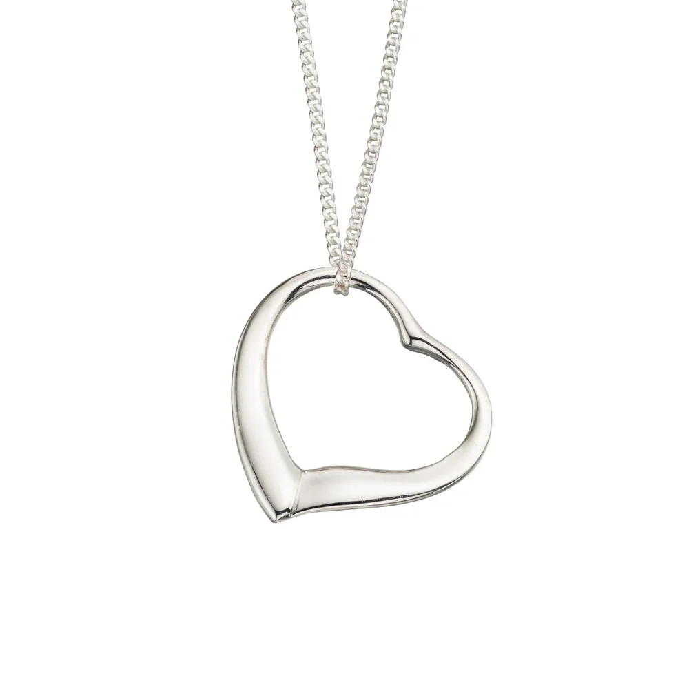 Slip on Heart Sterling Silver Pendant