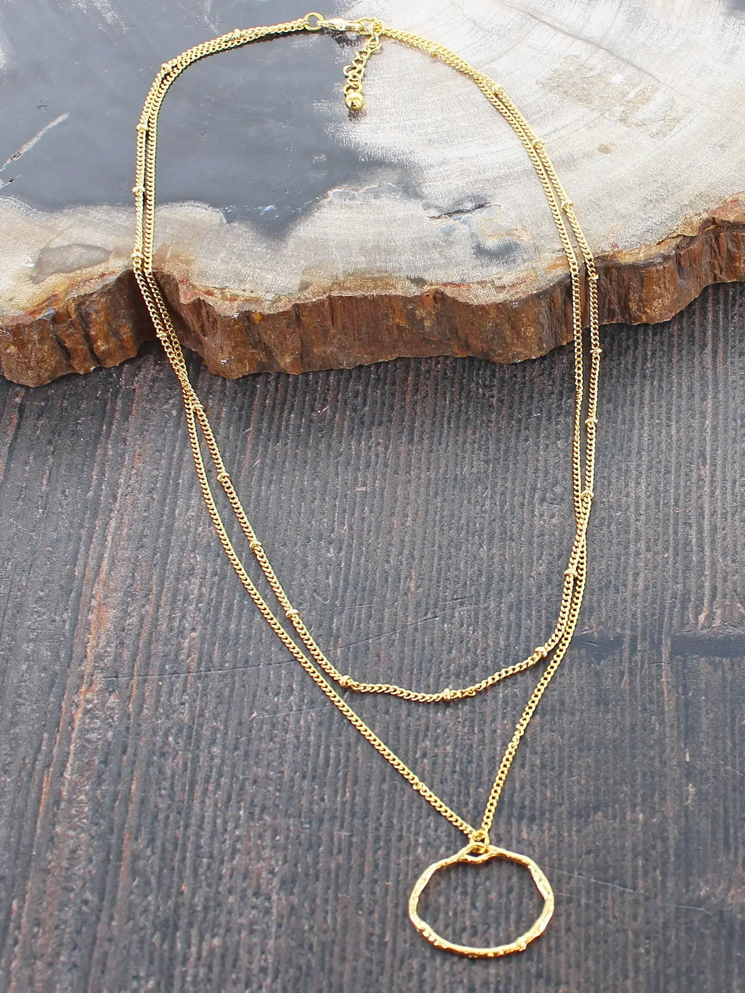Double-Layered Gold Elegance Necklace