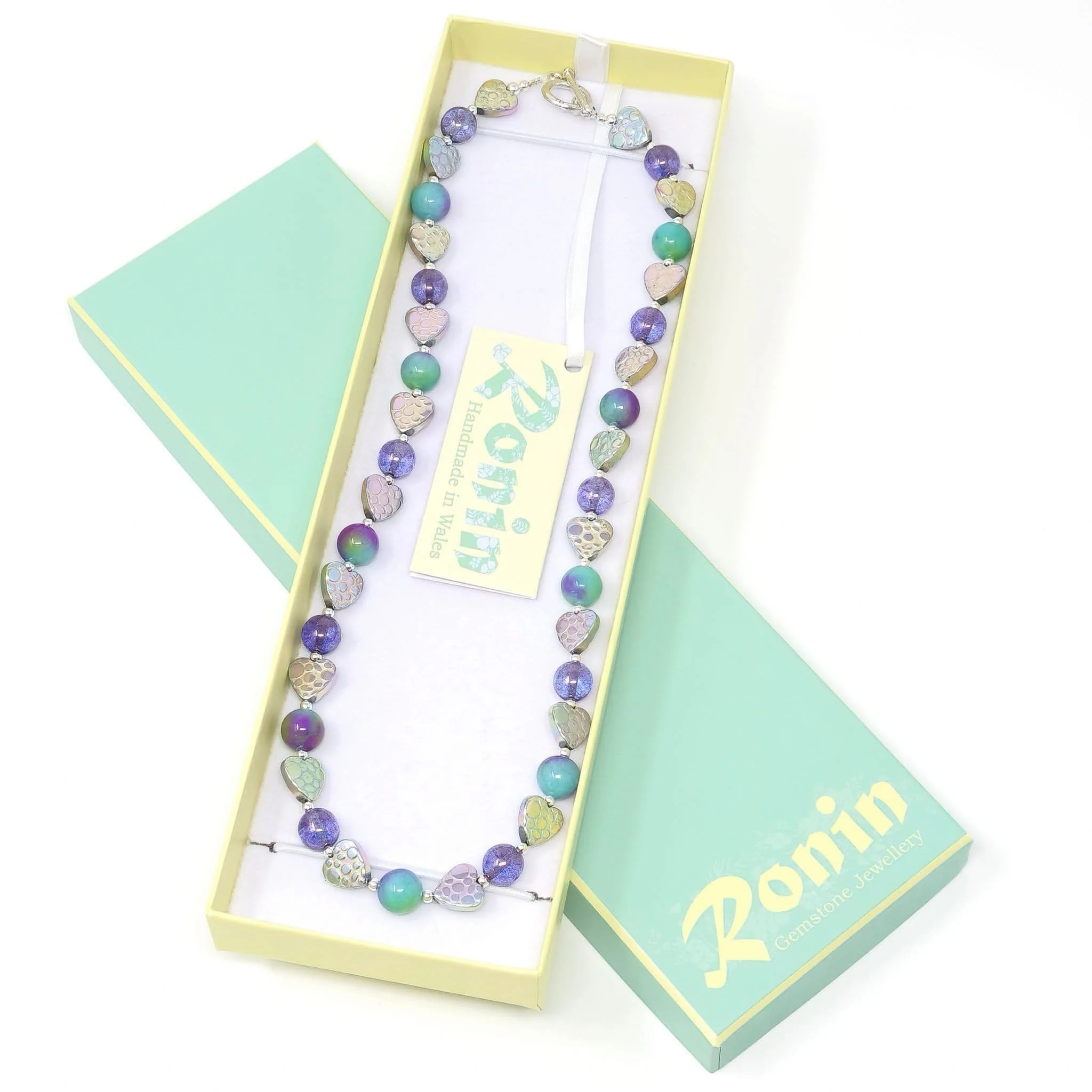 Handmade Semi-Precious Gemstone Necklace - Purple