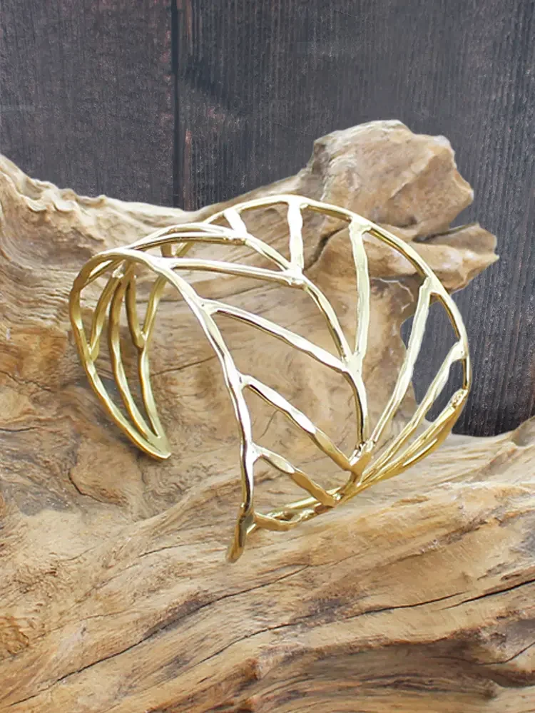 Beaten Leaf Cuff