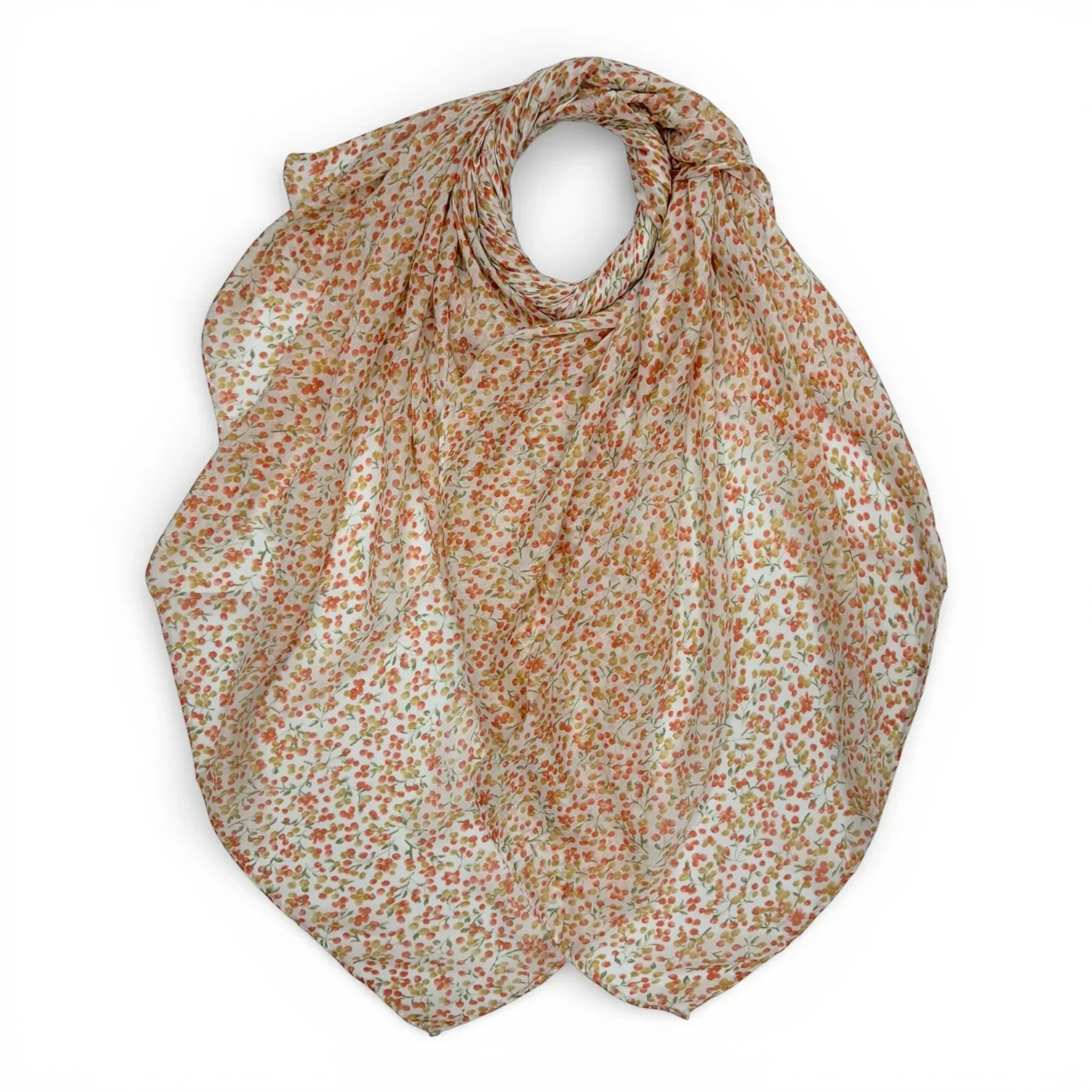 Floral Print Scarf - Beige