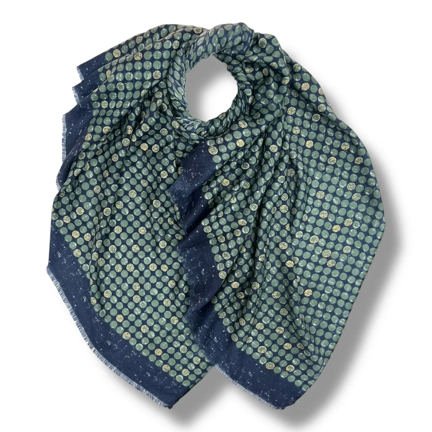 Polka Dot Scarf - Blue