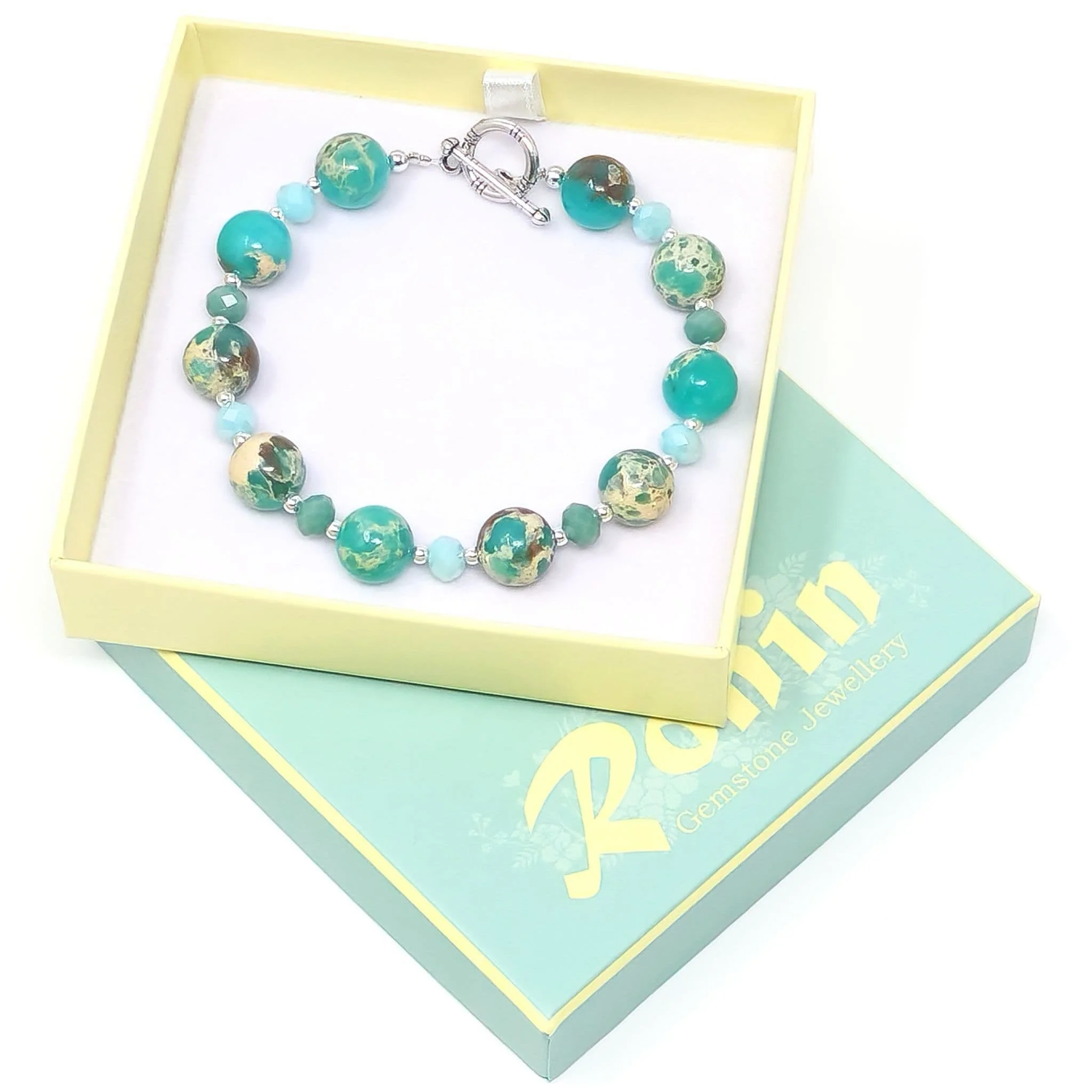 Handmade Semi-Precious Gemstone Bracelet - Green