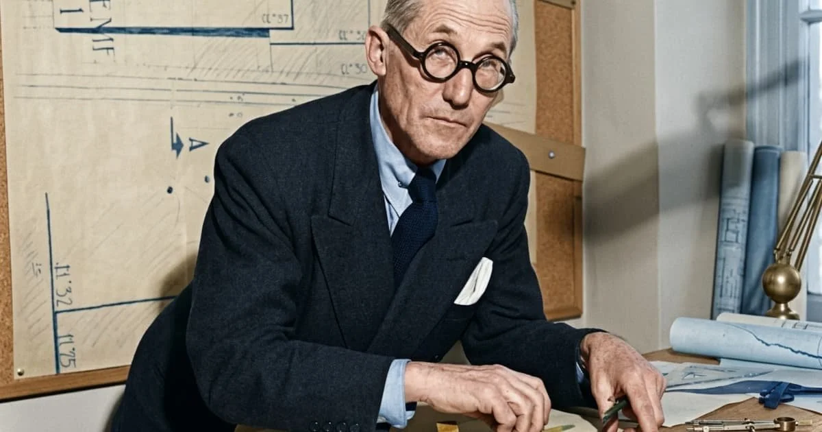retrato de le corbusier