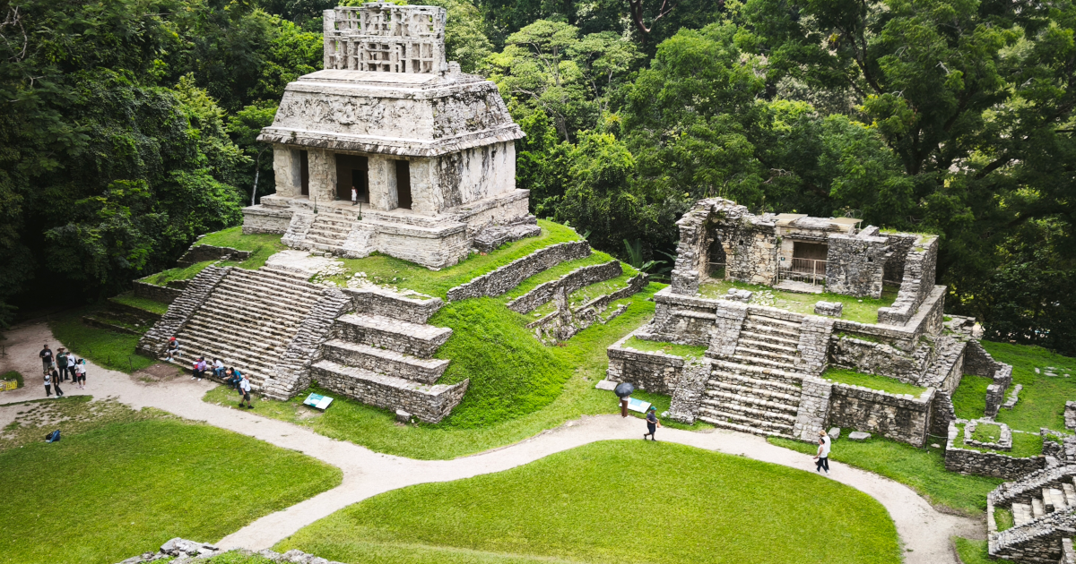 Pirámides mayas en la península de Yucatán