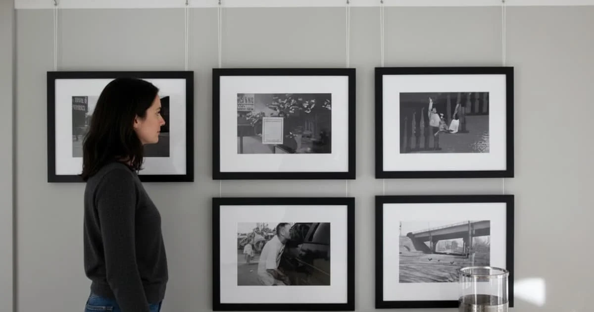 pared con fotografías