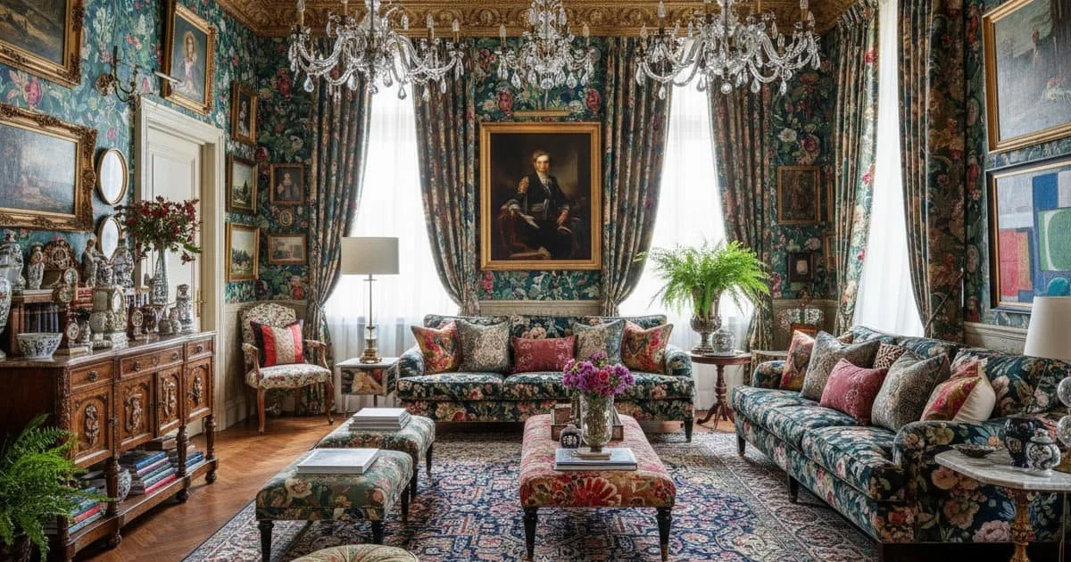 Decoración Maximalista: Ambiente Cálido con Patrones