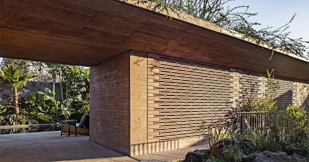 fachadas con celosías de concreto