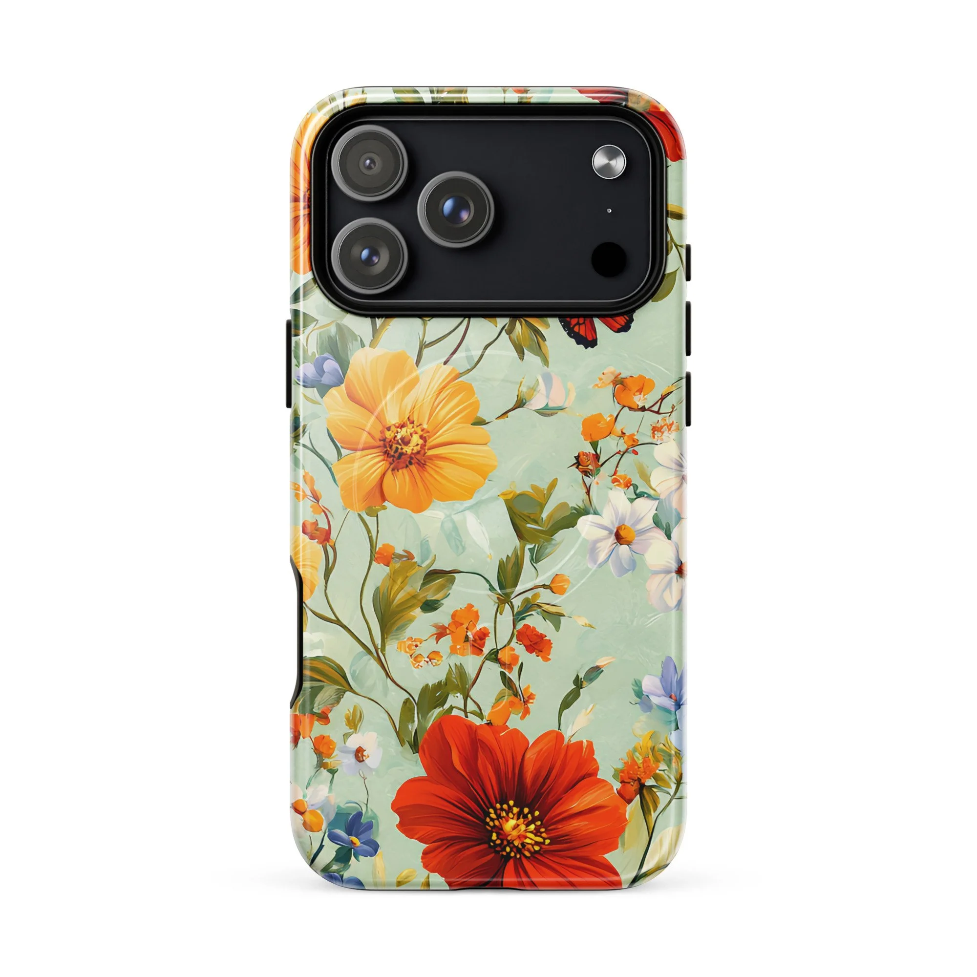 MagSafe® tough case - Floral Butterfly for iPhone®