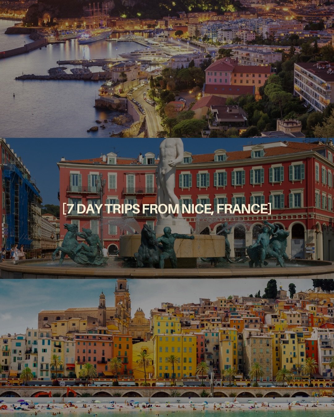 Wake up in Nice, have lunch in &Egrave;ze &amp; dinner in Monaco. Here are 7 days trips you can do this summer on the French Riviera 💙 

#cotedazurfrance #frenchrivieralife #southoffrance #nicefrance #daytrips