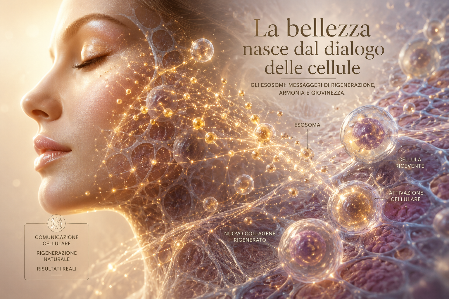 Esosomi in medicina estetica: comunicazione cellulare per la rigenerazione del collagene e il ringiovanimento della pelle