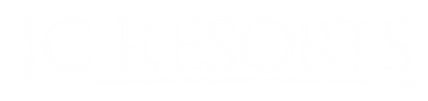 JC Resorts logo in black and white with stylized text.