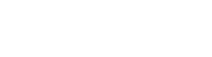 Concord Hospitality logo in white text on a black background