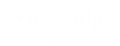 Aimbridge Hospitality logo in white text on a black background.