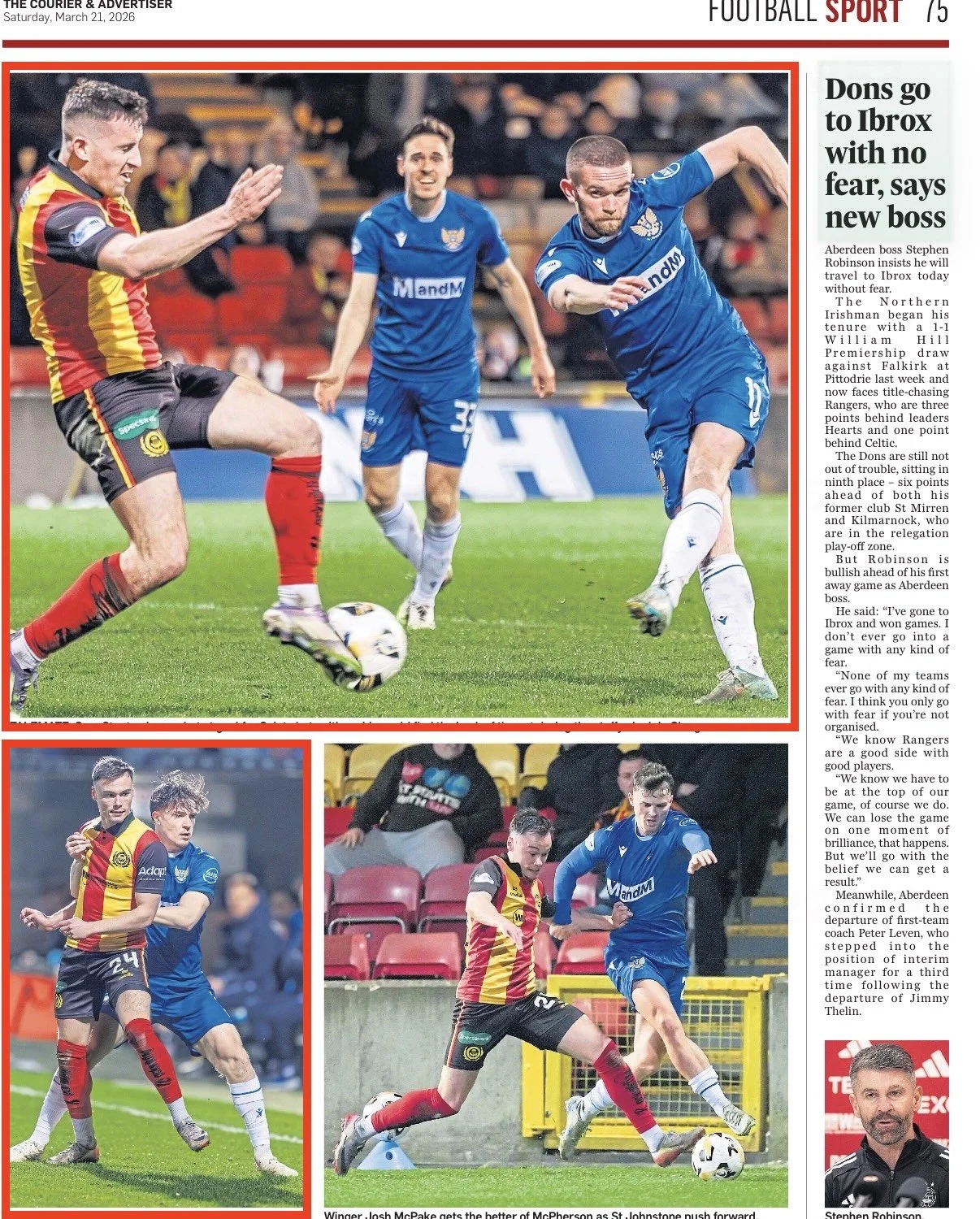 Shots coming in during Partick Thistle v St Johnstone. Images shot for Action Plus Sports Images and featured in The Courier and Advertiser Newspaper