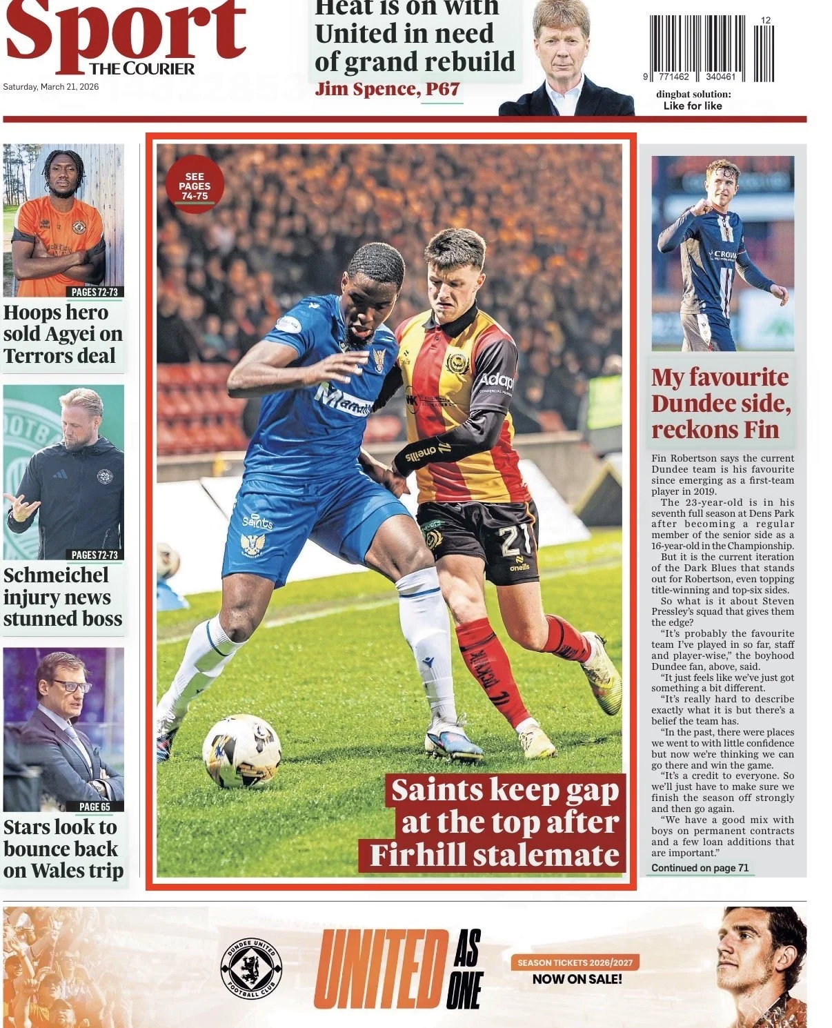 Action from Partick Thistle v St Johnstone. Images shot for Action Plus Sports Images and featured in The Courier and Advertiser Newspaper