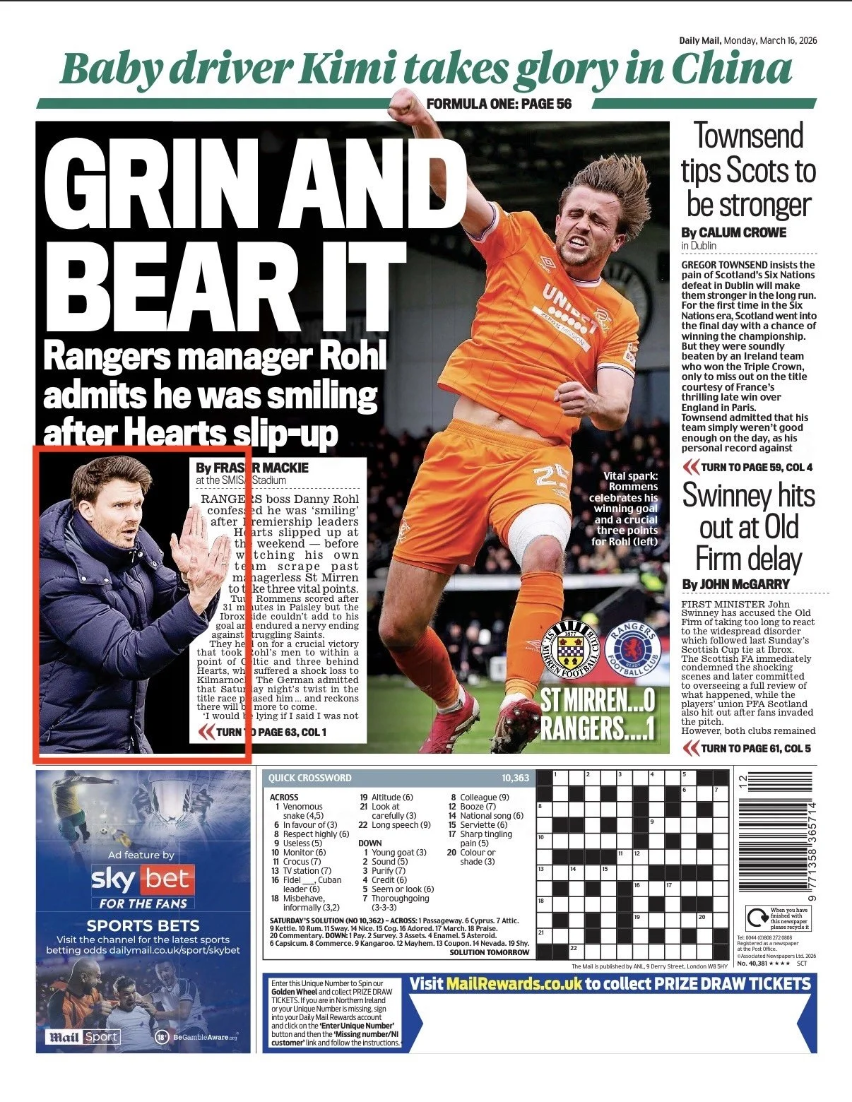 Danny Rohl wanting more from his players. Image shot for Action Plus Sports Images and featured in The Daily Mail Newspaper