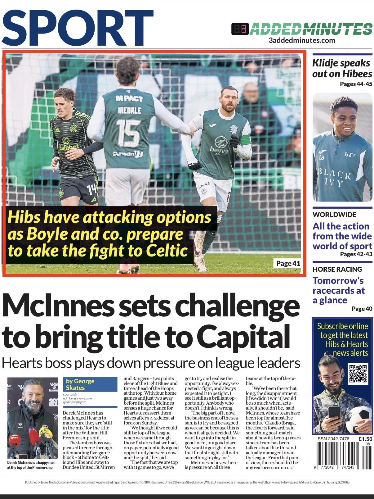 Boyle celebrating scoring a penalty against Celtic. Image shot for Getty Images and published in the Edinburgh Evening News