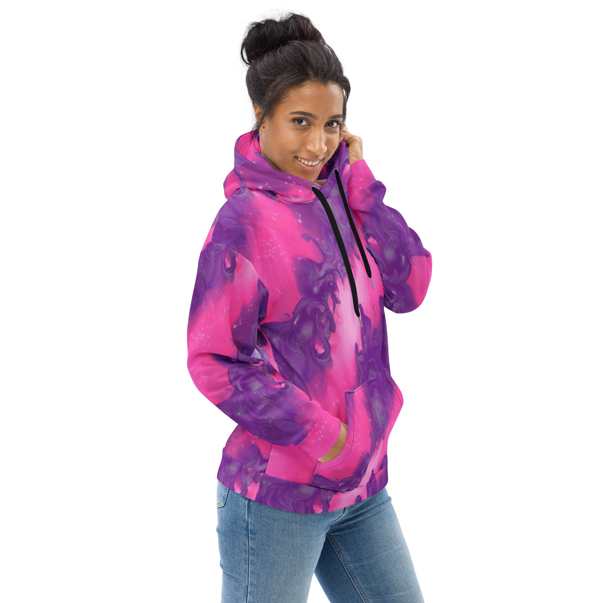 The Afterlife Echos Pink/Purple Premium All Print Ghostly Unisex Hoodie