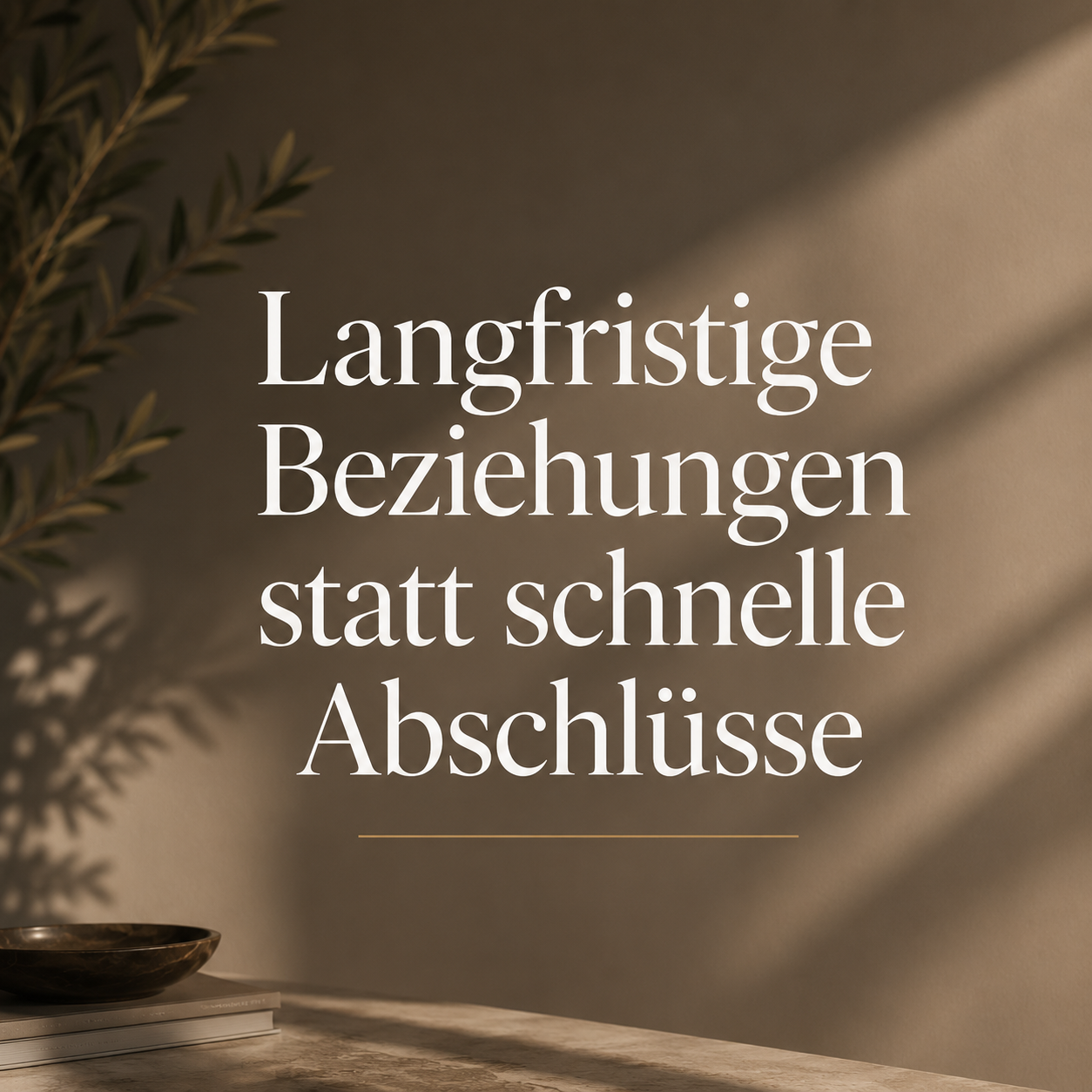 Langfristige Beziehungen statt schnelle Abschlüsse