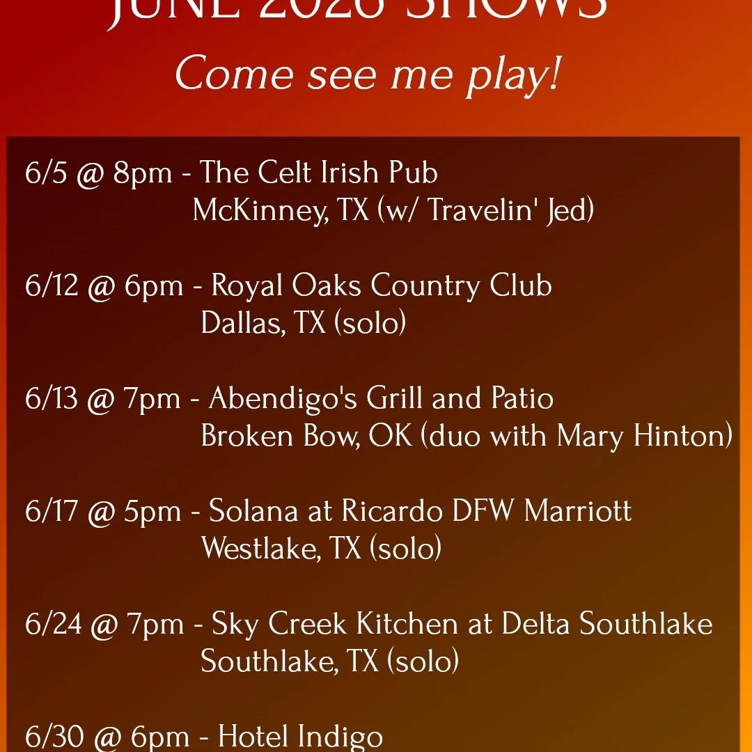 Come see me play in June!