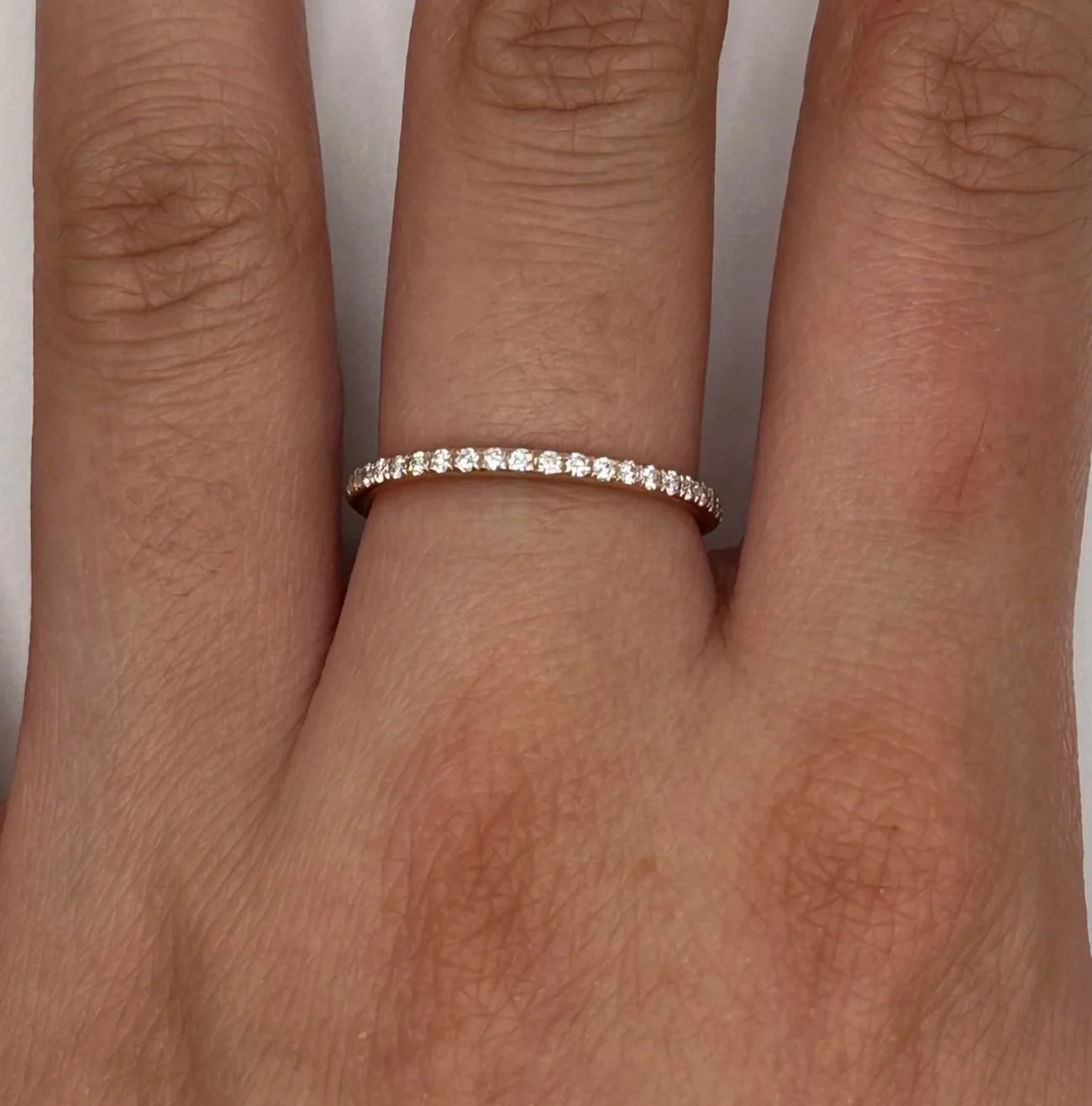 1/2 Around Diamond Pave Band