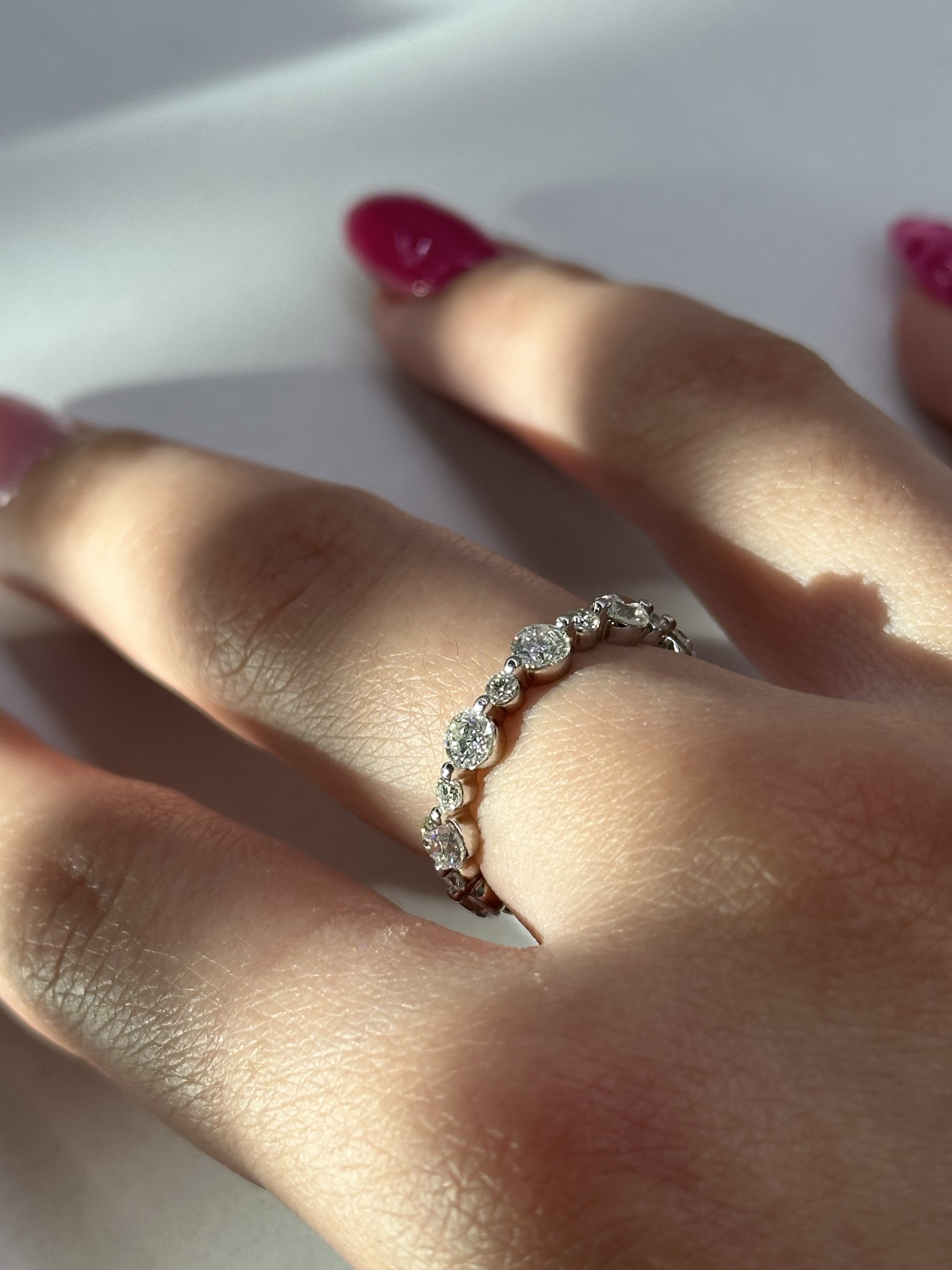 Alternating Size Diamond Eternity Band