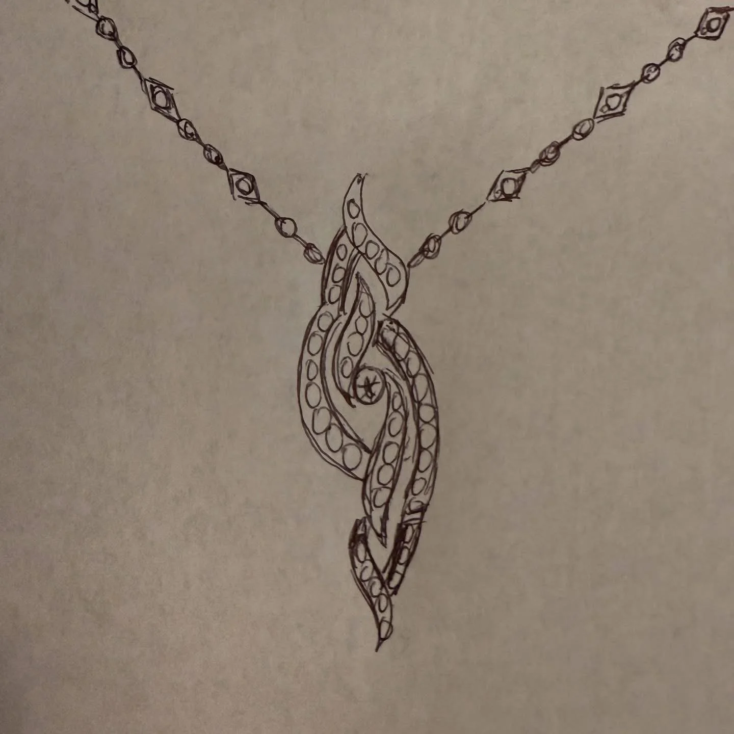 Sketch of the necklace