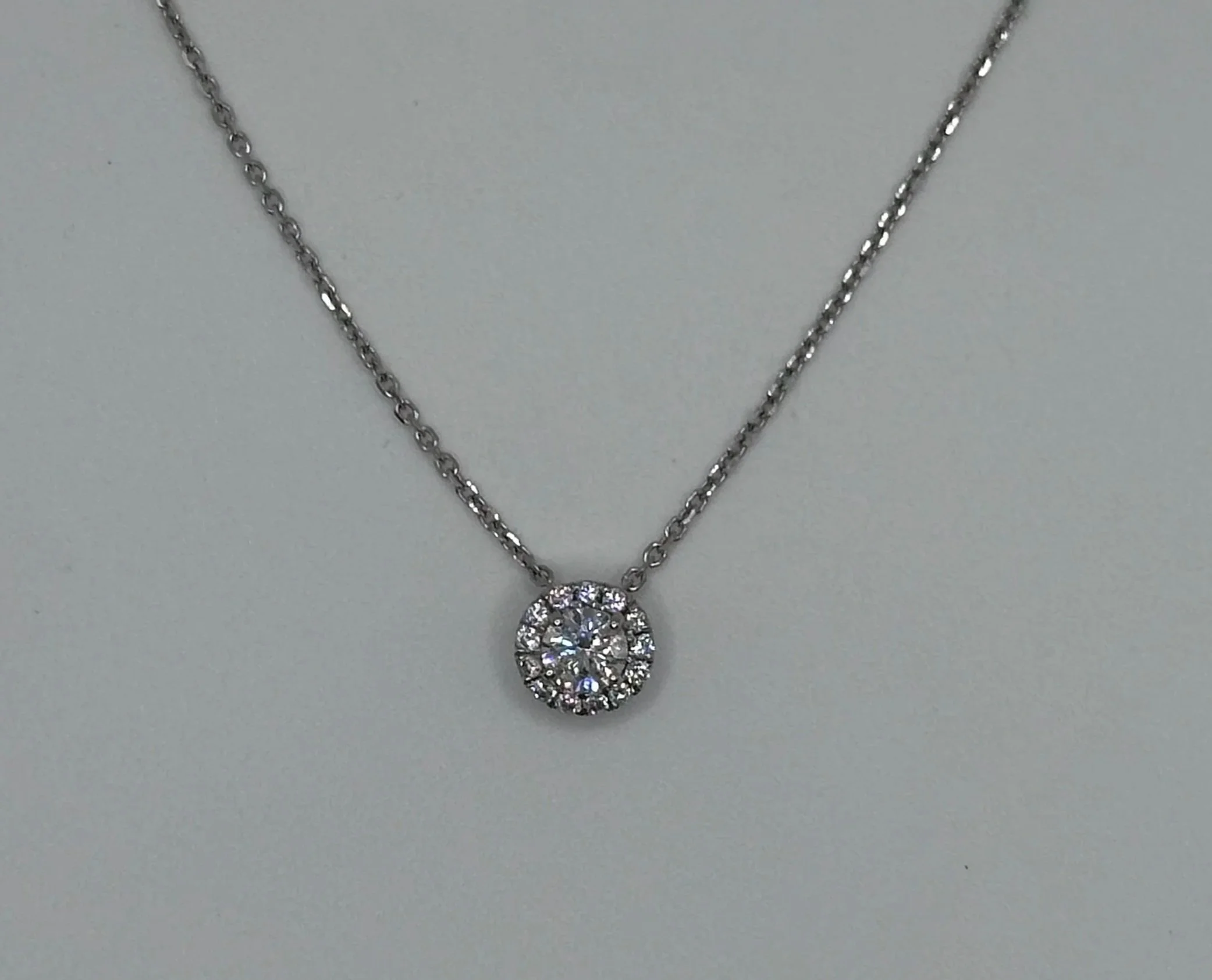 Diamond Round Halo Pendant