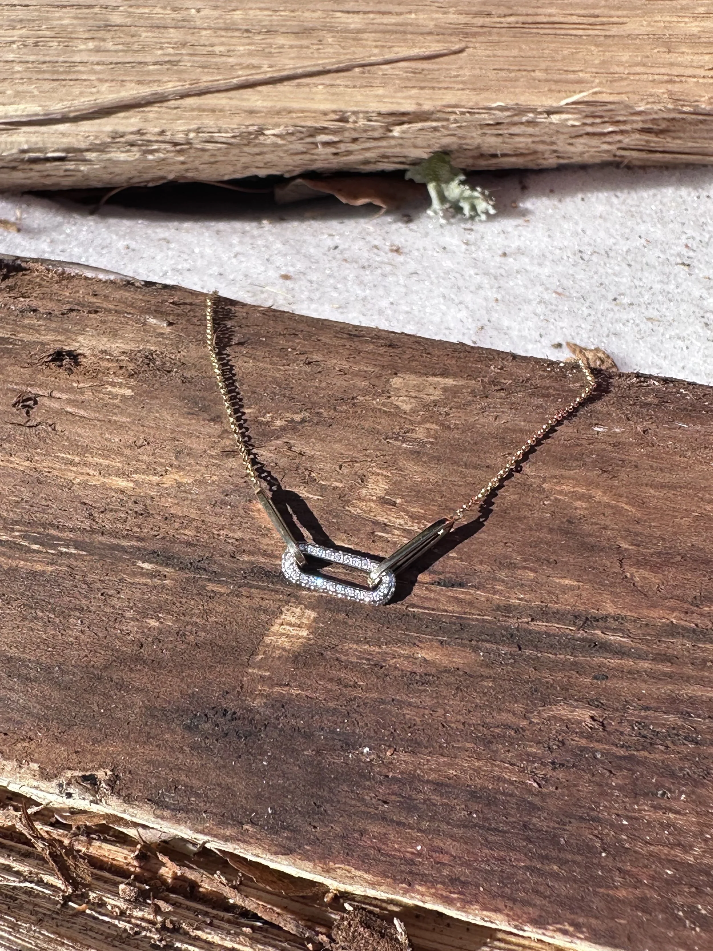 3 Paperclip Link Necklace