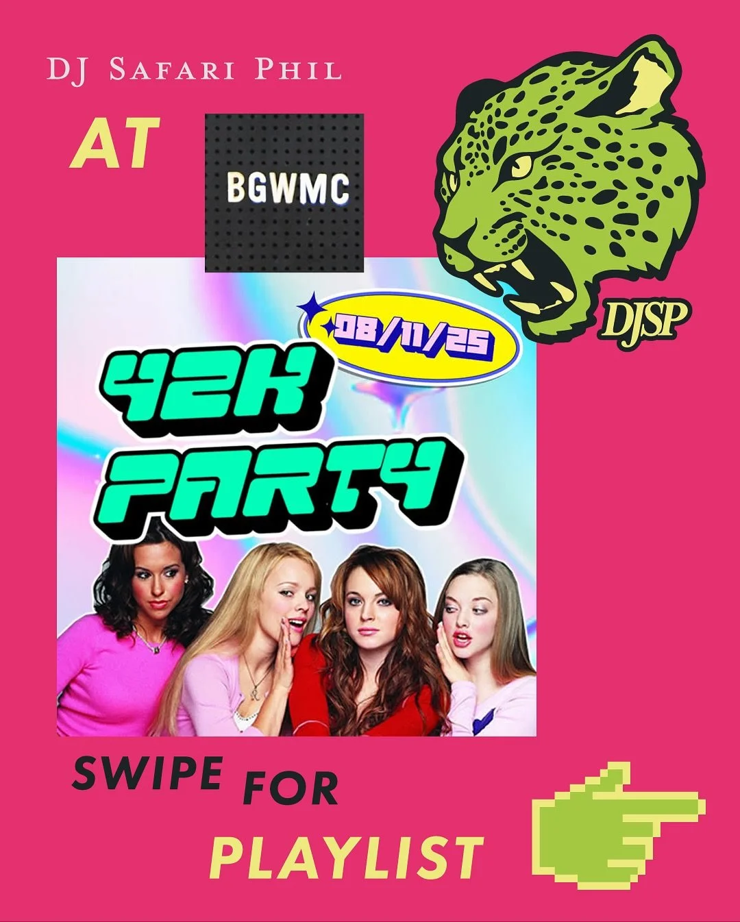 📣 Calling all Mean Girls and Sk8ter Bois... WE&rsquo;RE HEADING BACK TO THE 00s!... Playlist from Y2K Party performed @bgwmc - 8th Nov 2025 - Check out the Spotify playlist&hellip; search &lsquo;Y2K Party&rsquo;. 🎉🥳
&hellip;
#djsafariphil #bgwmc #