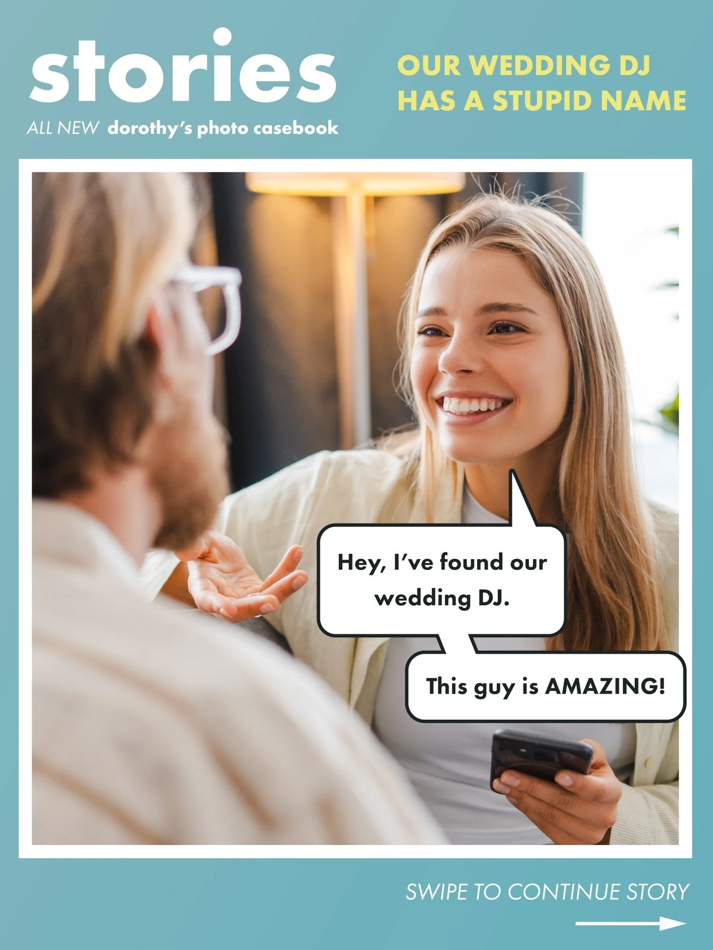 What&rsquo;s in a DJ name? The UK&rsquo;s leading agony aunt, Dear Dorothy, helps one couple decide between predictable and personal.
✨
The real question here isn&rsquo;t the name, but whether your guests will recognise you in the music. Weddings are