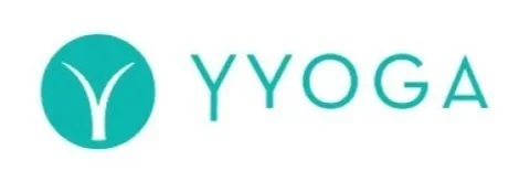 Y YOGA logo with a teal circle and stylized white Y shape inside, and the text 'Y YOGA' to the right.