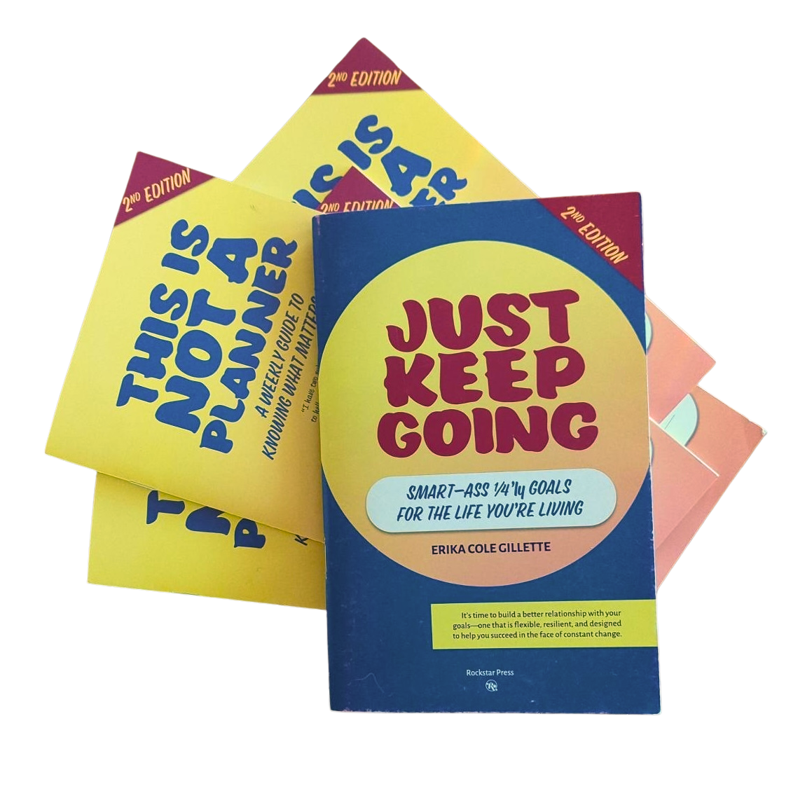 Just Keep Going ADHD goal-setting workbook, planner, and weekly guide created by Erika Cole Gillette.