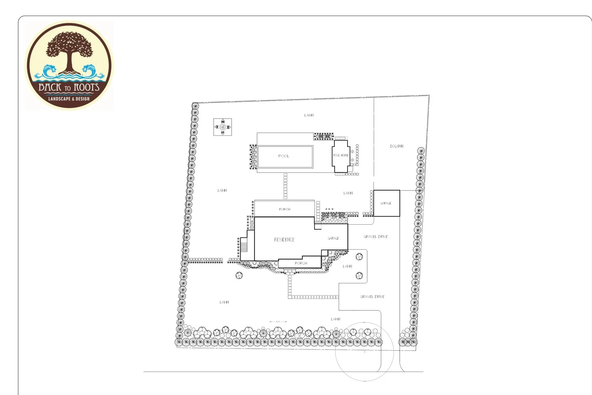 Auto Cad Landscape Design for a custom home in Sagapoack New York