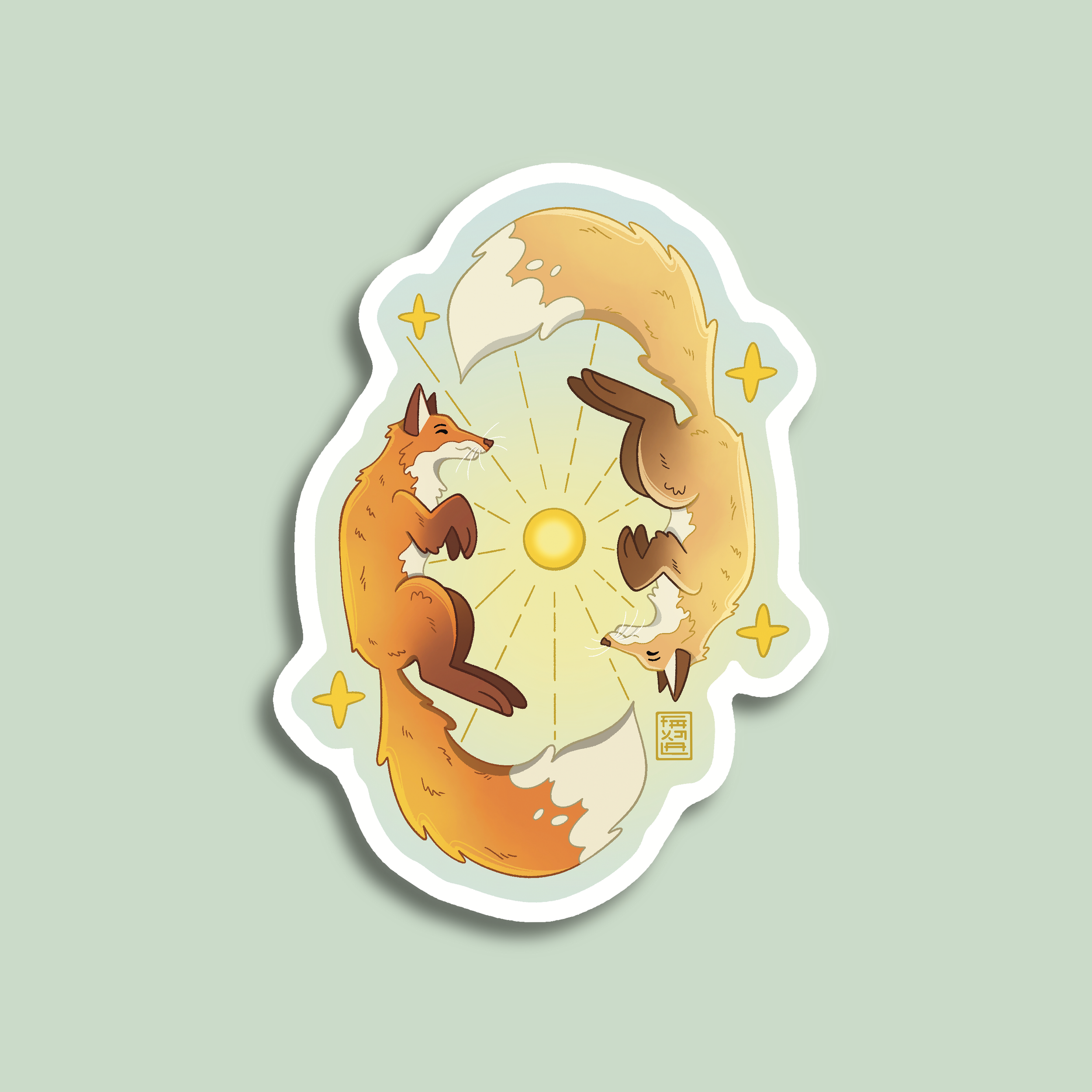 Sticker Tarot des Renards
