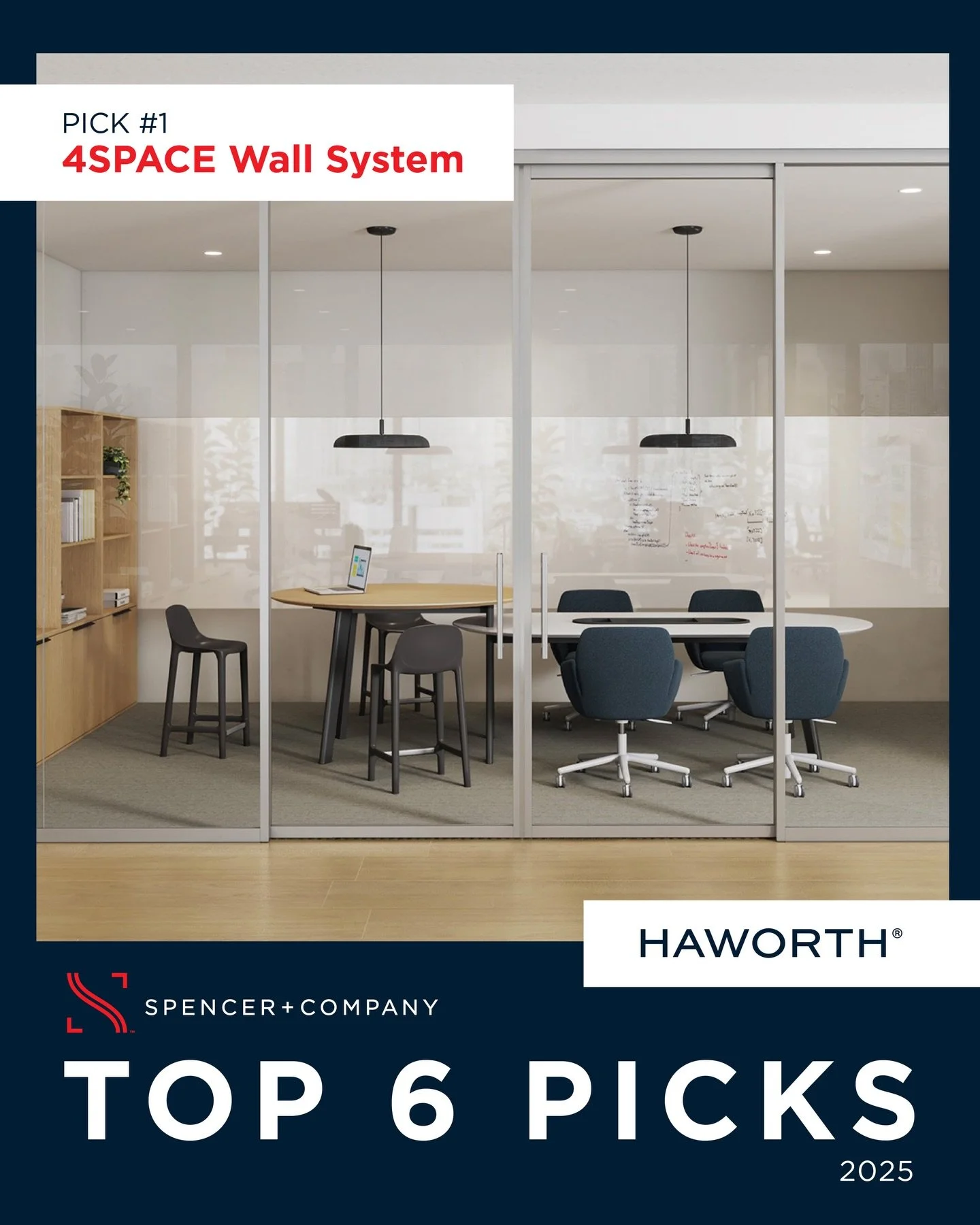 OUR TOP PICK FOR 2025 IS...&nbsp;
&nbsp;
Pick 1&nbsp;💙 4SPACE Wall System!

This year we fell for the 4SPACE Wall System for its elegant simplicity and design versatility. Its slim glass frames help define space without disrupting flow, bringing cla