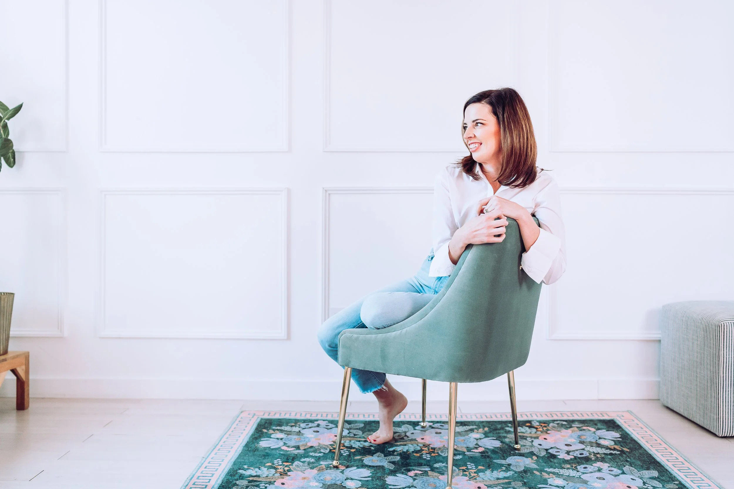 Mother receiving postpartum anxiety counseling in Fort Worth, Texas